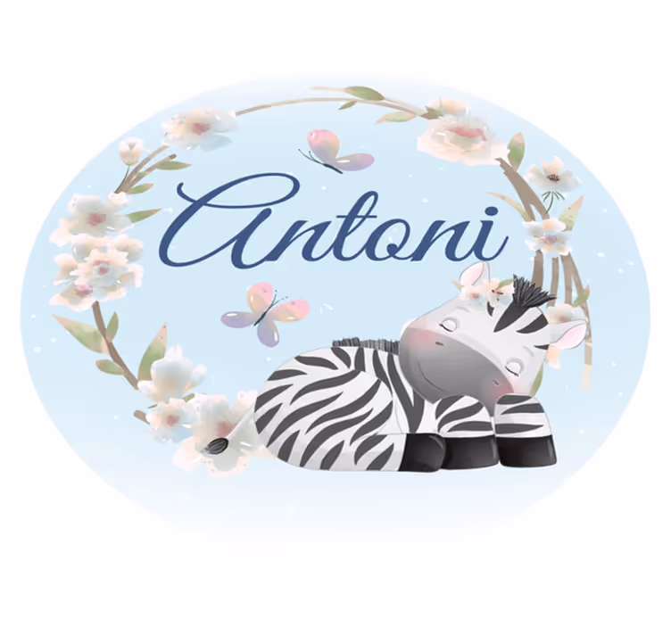 Bebek pvc halı kişiye özel zebra deseni - TenStickers