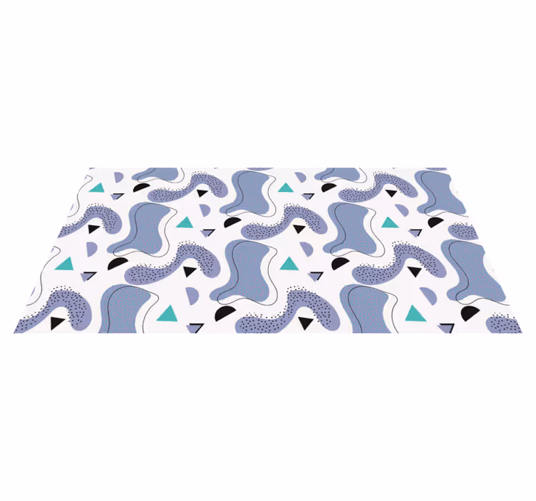 Soyut şekiller motifi minimalist pvc halı - TenStickers
