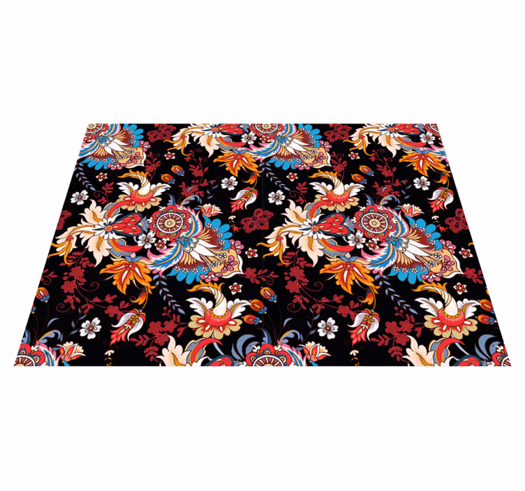 Botanik ilham mandala pvc halı - TenStickers