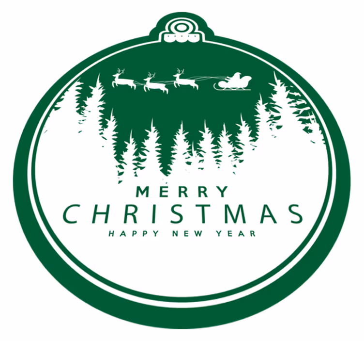Kızak gezintisi Noel pvc halı - TenStickers
