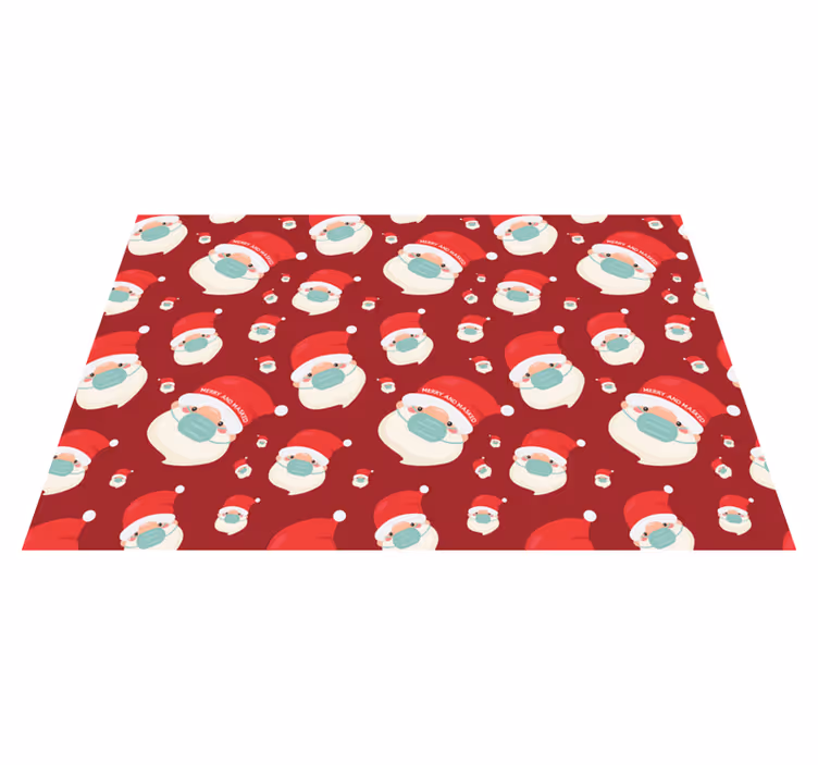 Neşeli ve maskeli noel vinil halı - TenStickers