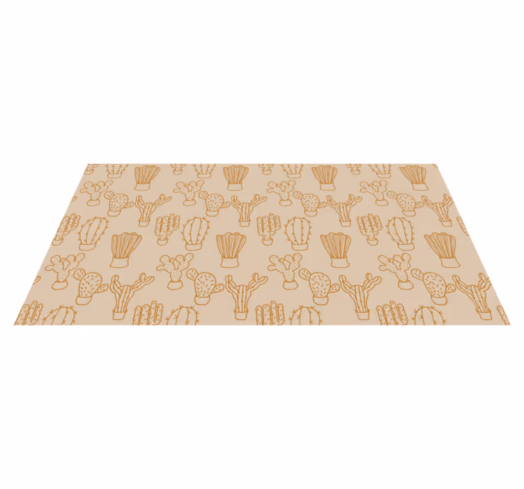 Güneşte solmuş kaktüs desenli çiçekli kilim - TenStickers
