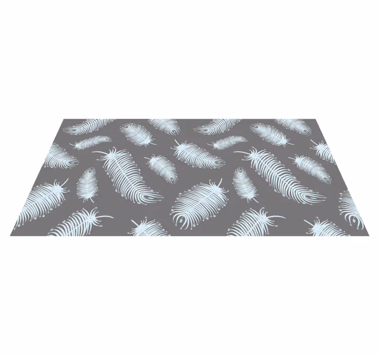 Tüy benzeri motifler pvc halı - TenStickers