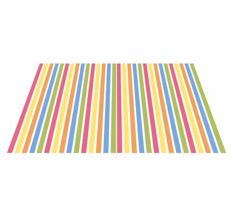 Çizgili pvc halı renkli dikey Çizgiler - TenStickers