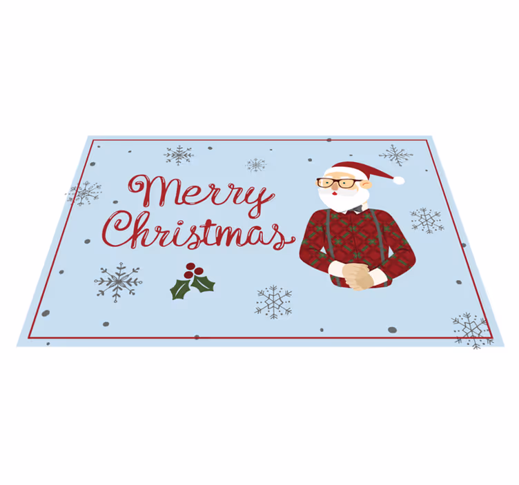 Neşeli noel baba selamı cadılar bayramı pvc halı - TenStickers
