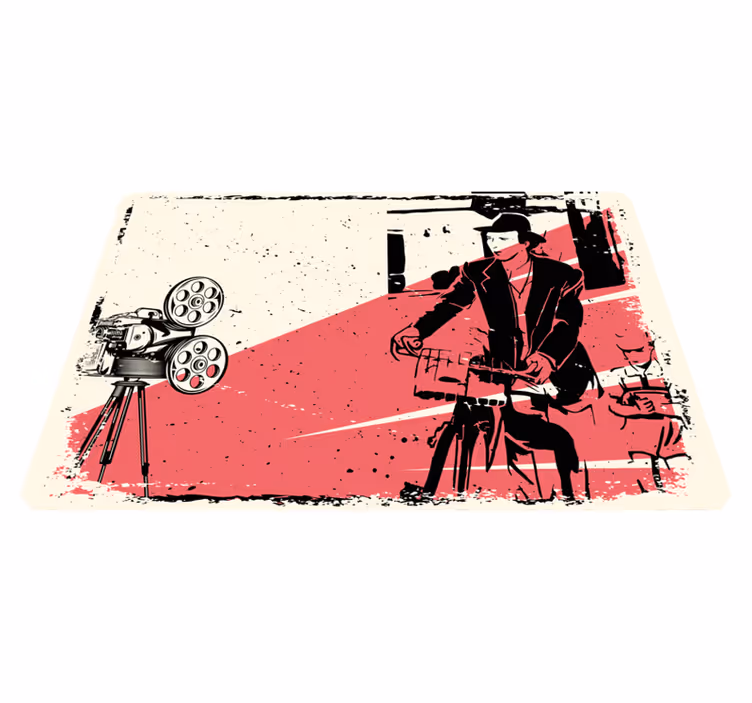 Klasik film sahnesi vintage pvc halı - TenStickers