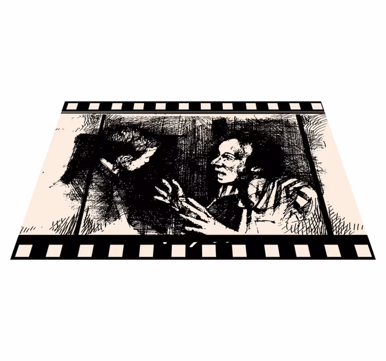 Siluet italyanca film tasarımı bağbozumu halı - TenStickers