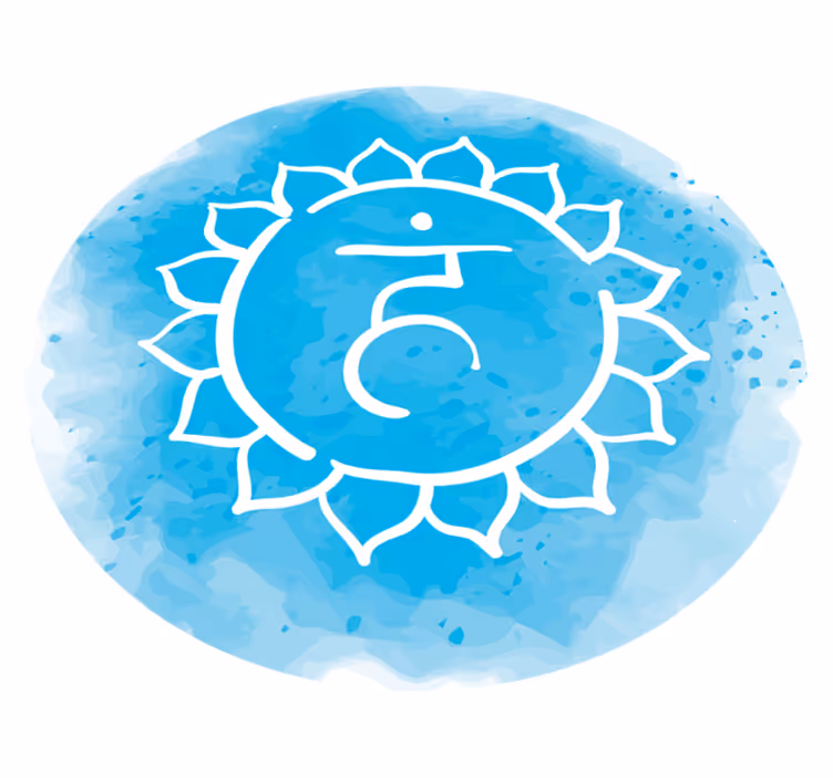 Dingin mavi sembol mandala pvc halı - TenStickers