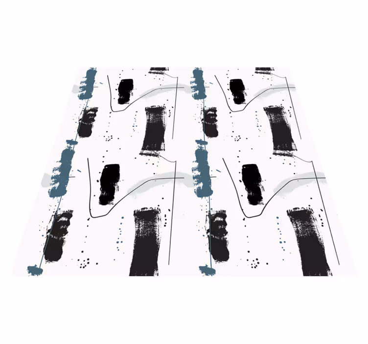 Doğrusal soyut şekiller minimalist pvc halı - TenStickers