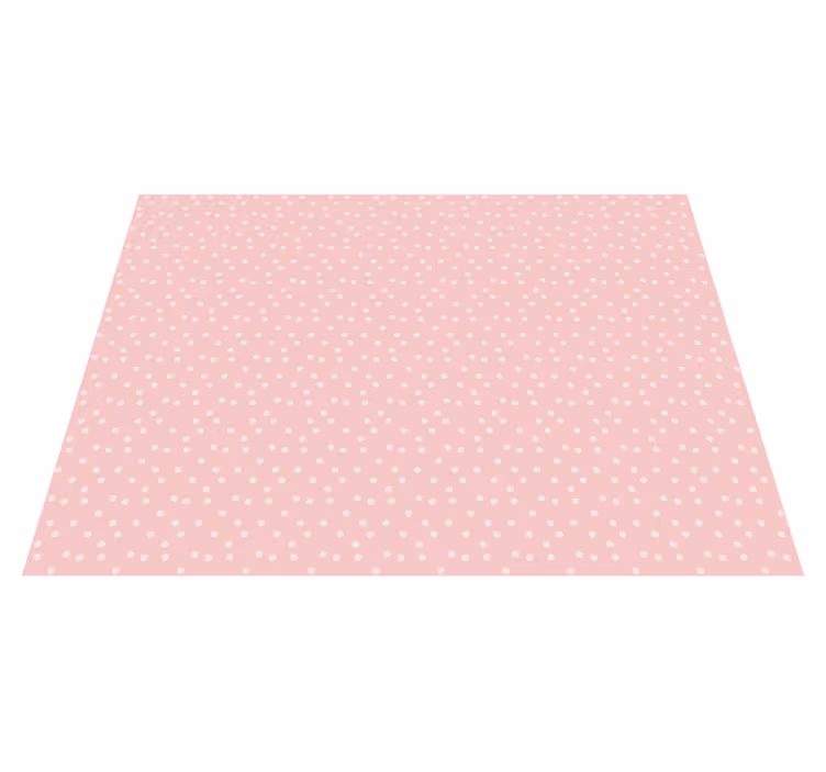 Pembe puantiyeler bebek pvc halı - TenStickers