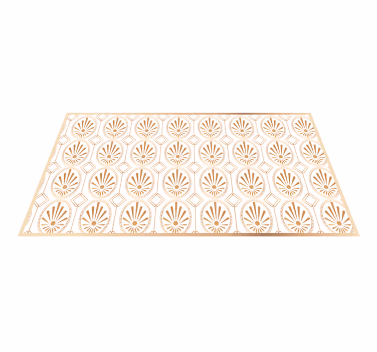 Sofistike altın motif mozaic pvc halı - TenStickers