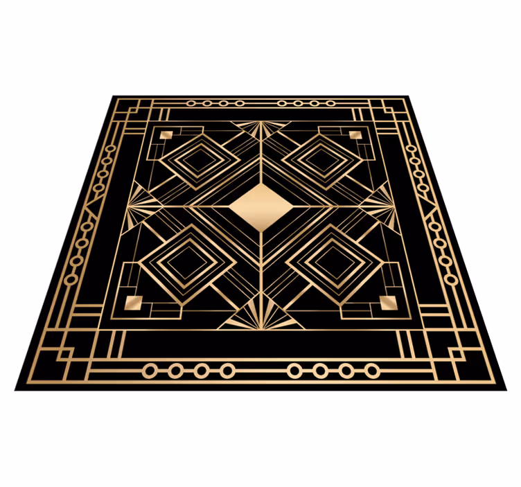 Mozaic pvc halı geometrik altın desen - TenStickers
