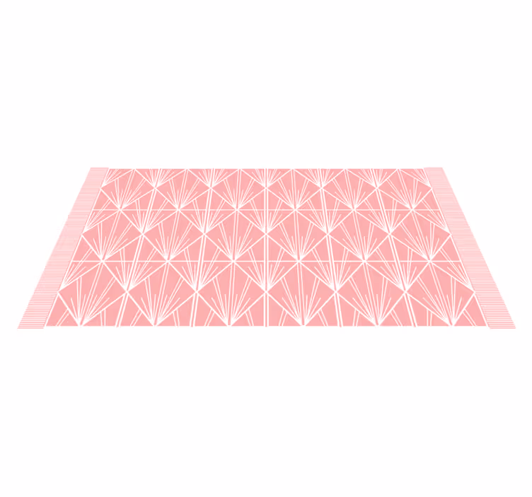 Pembe geometrik şema fayans efekti pvc halı - TenStickers
