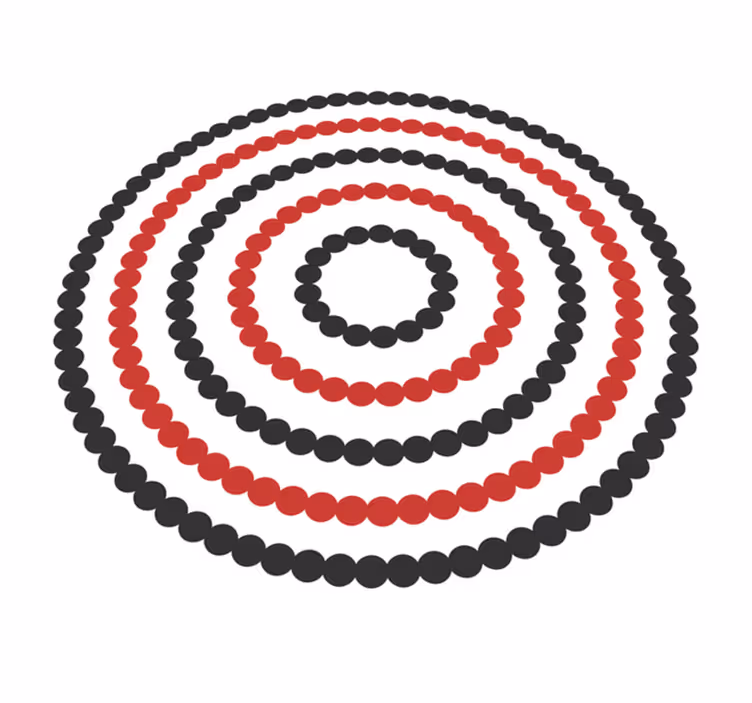 Spiral nokta deseni geometrik pvc halı - TenStickers