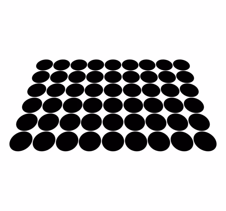 Tek renkli daire deseni geometrik pvc halı - TenStickers