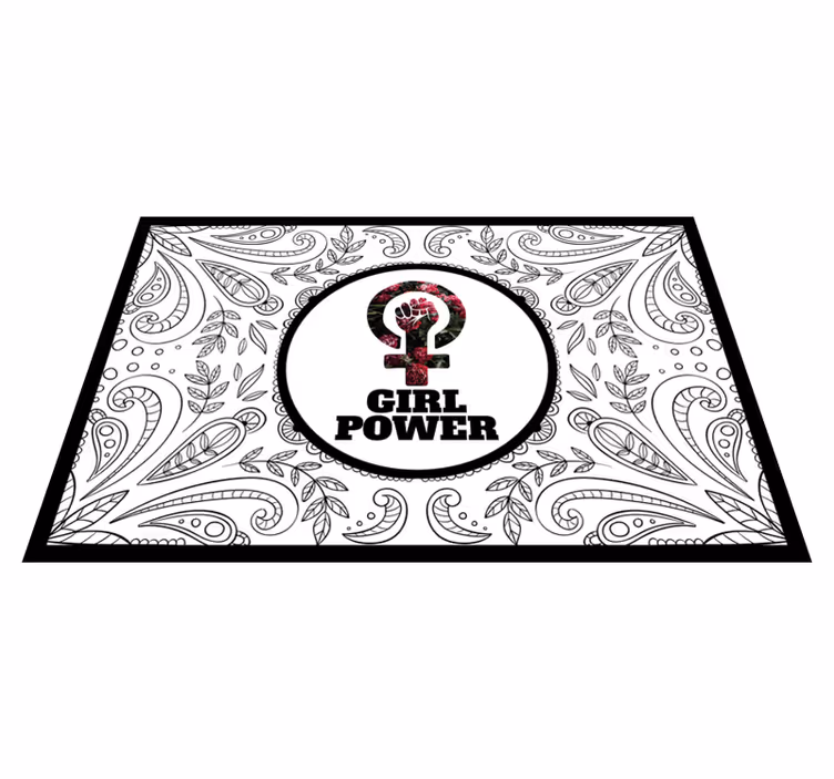 Kız gücü beyanı cümleleri ile pvc halı - TenStickers
