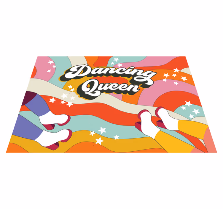 Dans kraliçesi deseni pvc halı - TenStickers