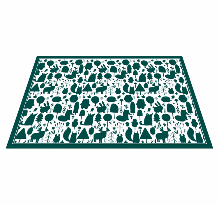 Doğa pvc halı doğa silüetleri - TenStickers