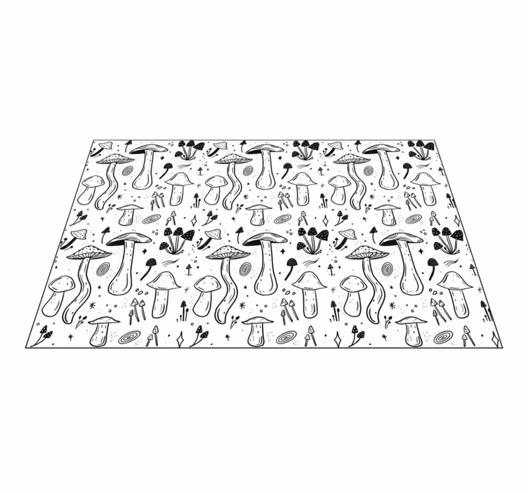 Mantar kaprisi doğa pvc halı - TenStickers