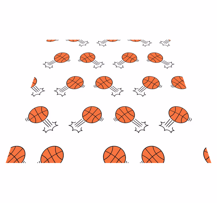 Basketbol hareket deseni pvc halı - TenStickers