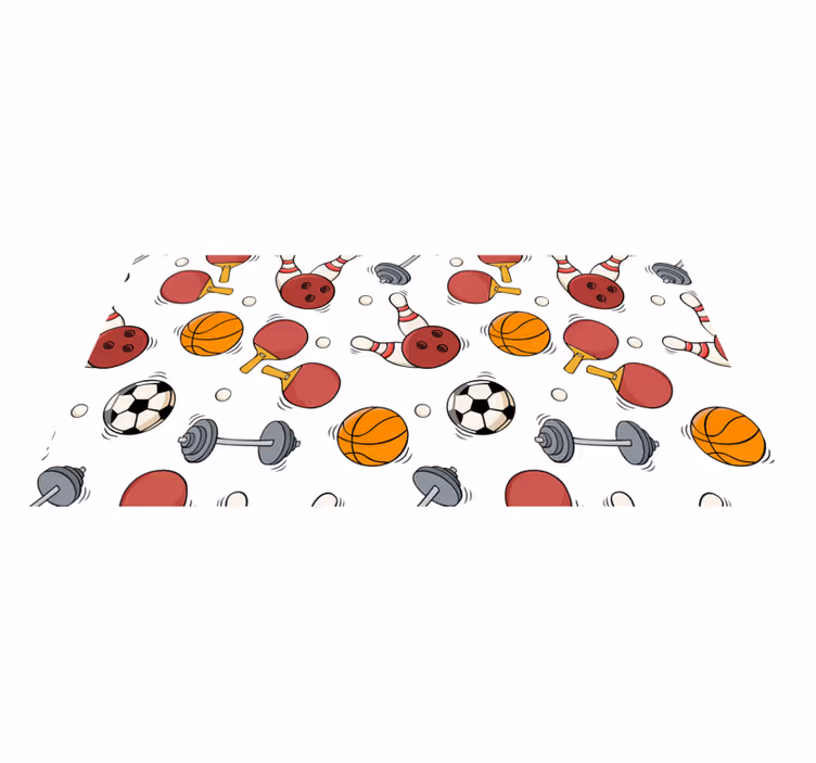 Spor eğlence unsurları gençler pvc halı - TenStickers