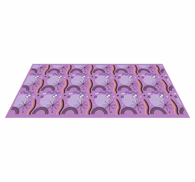 Mor gökkuşağı deseni pvc halı - TenStickers