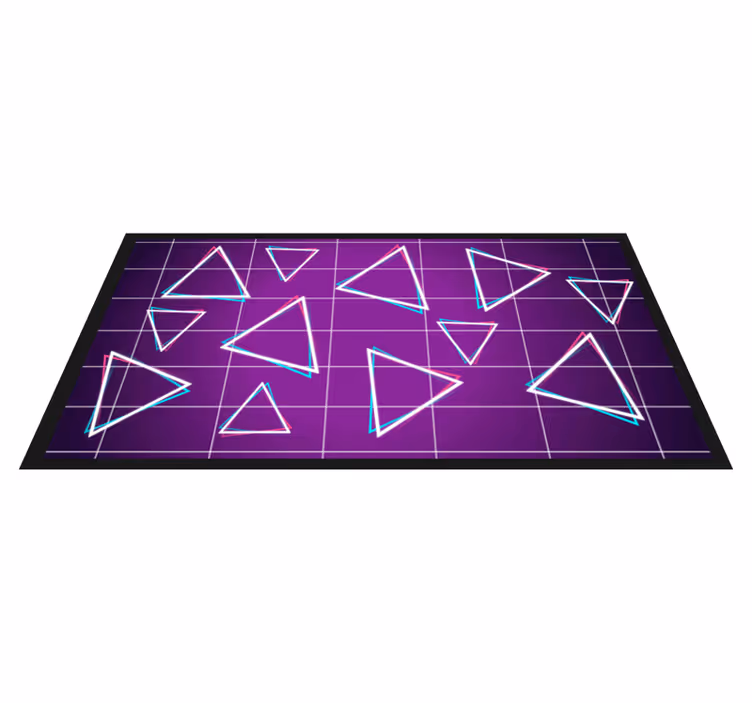 Vaporwave üçgenler eski halı - TenStickers