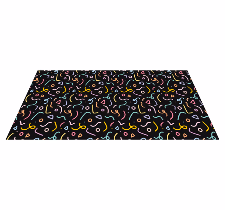 Renkli soyut girdaplar geometrik pvc halı - TenStickers