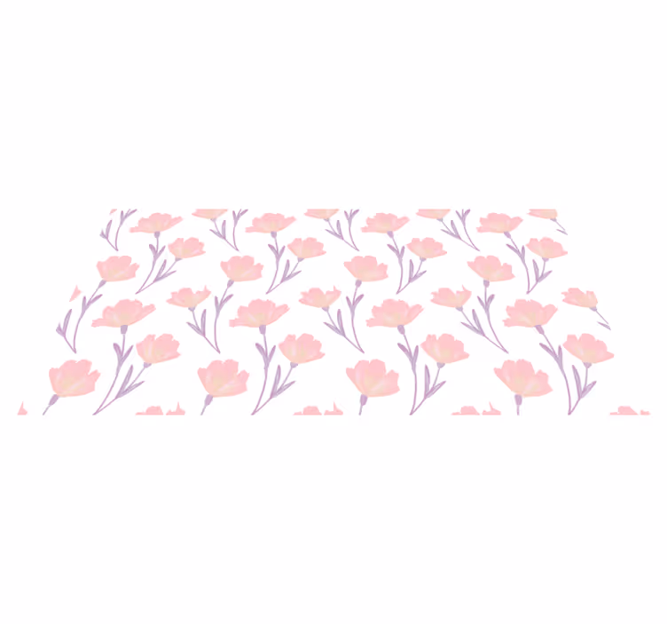 Yumuşak çiçek desenleri çiçekler ve bitkiler pvc halı - TenStickers