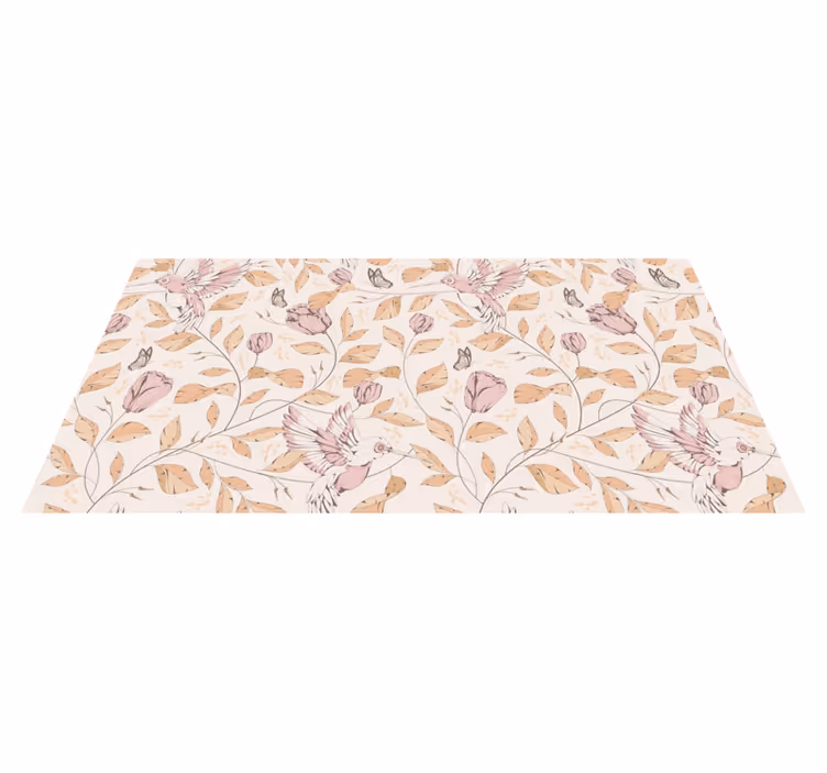 Pastel çiçeksi zarafet giriş salonu pvc halı - TenStickers