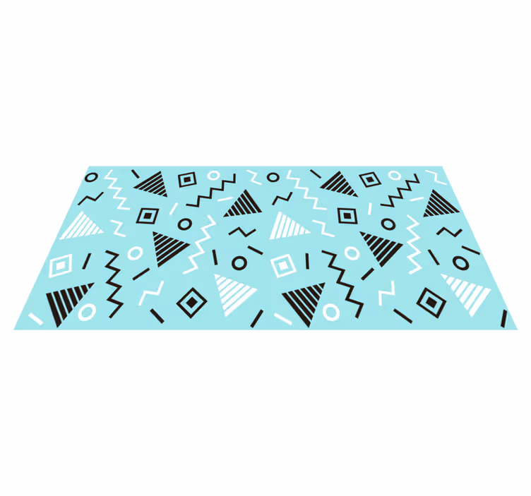 Form düzenlemesi geometrik pvc halı - TenStickers