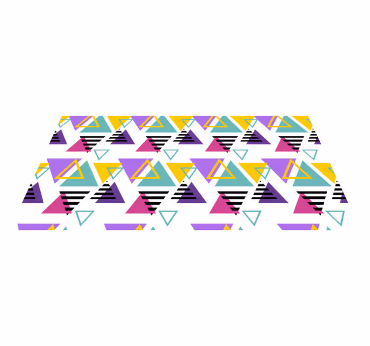 Renkli üçgen düzenlemesi geometrik pvc halı - TenStickers