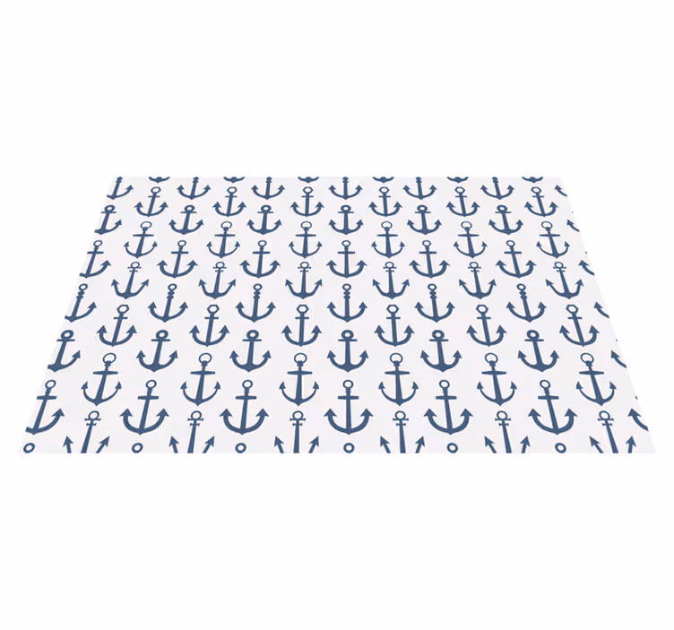 Denizcilik çapa teması banyo pvc halı - TenStickers
