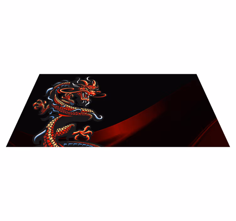 Ejderha çizimi gençler pvc halı - TenStickers