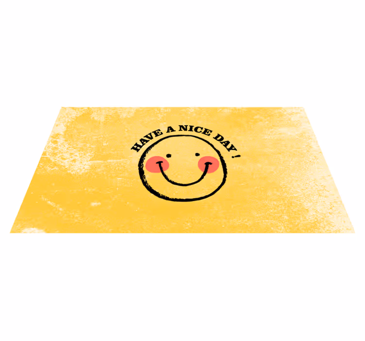 Iyi günler gülen yüz paspası giriş için - TenStickers