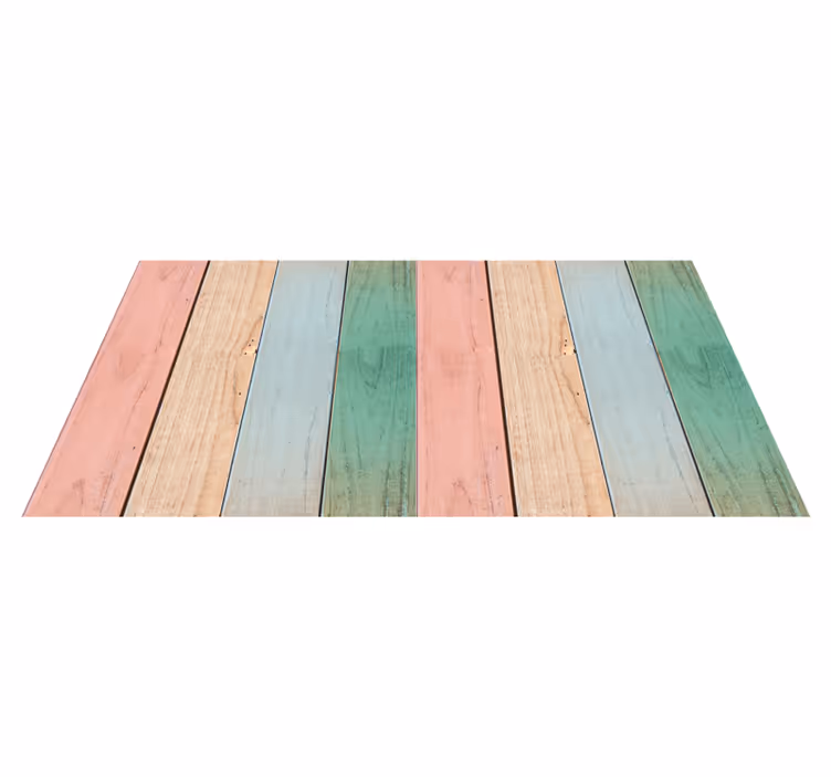 Pastel tahta yüzey ahşap etkisi pvc halı - TenStickers