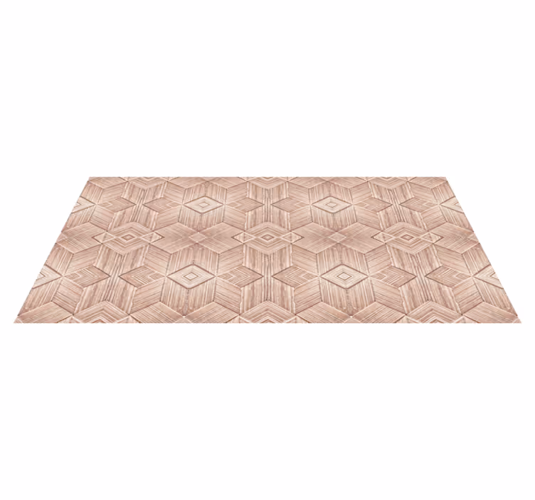 Geometrik desen ahşap etkisi pvc halı - TenStickers
