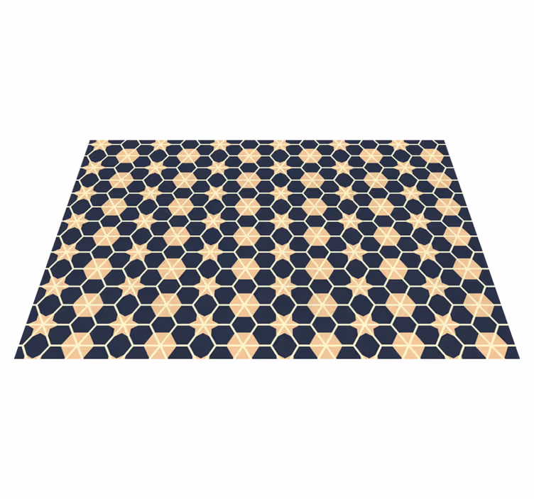 Altıgen yıldız deseni geometrik pvc halı - TenStickers