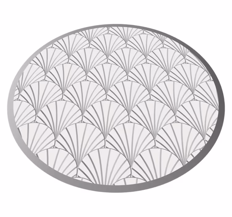 Zarif yelpaze deseni banyo pvc halı - TenStickers