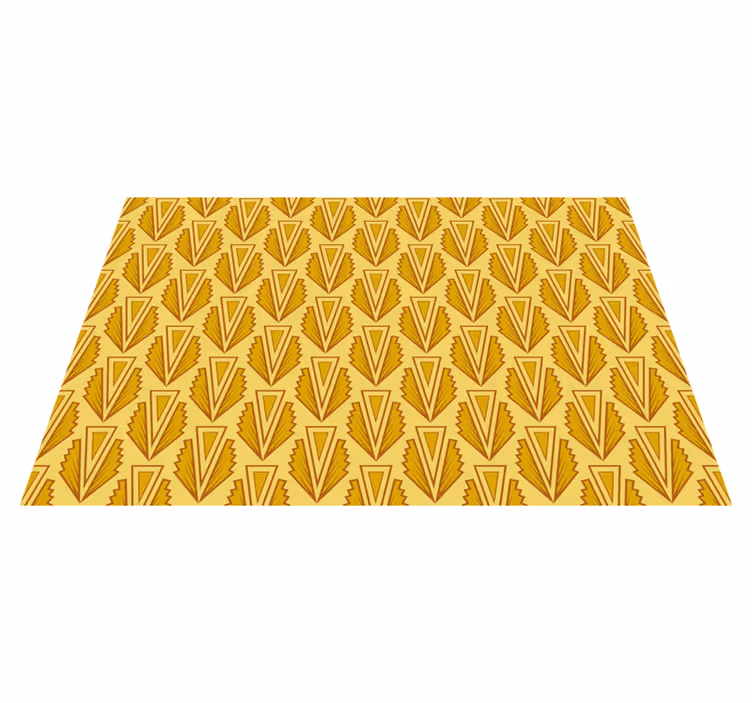 Geometrik sarı desen mozaic pvc halı - TenStickers