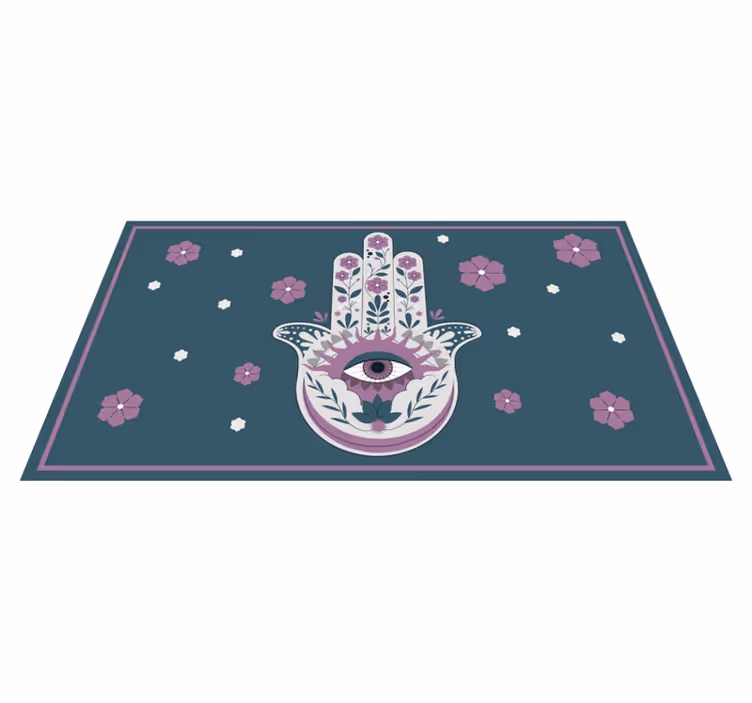 Hamsa el stili mandala pvc halı - TenStickers