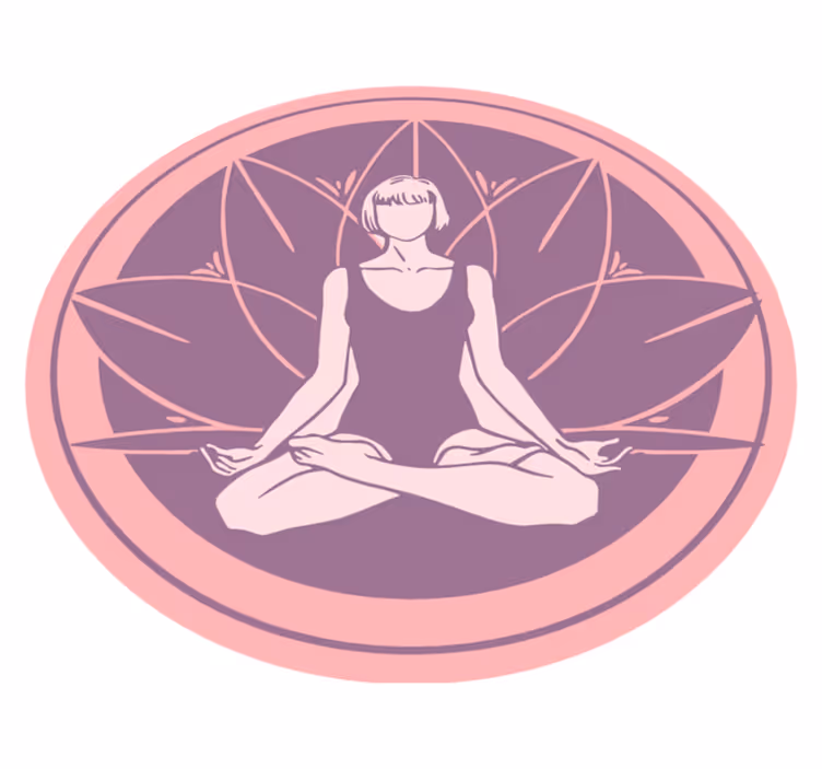 Dingin meditasyon sembolü mandala pvc halı - TenStickers