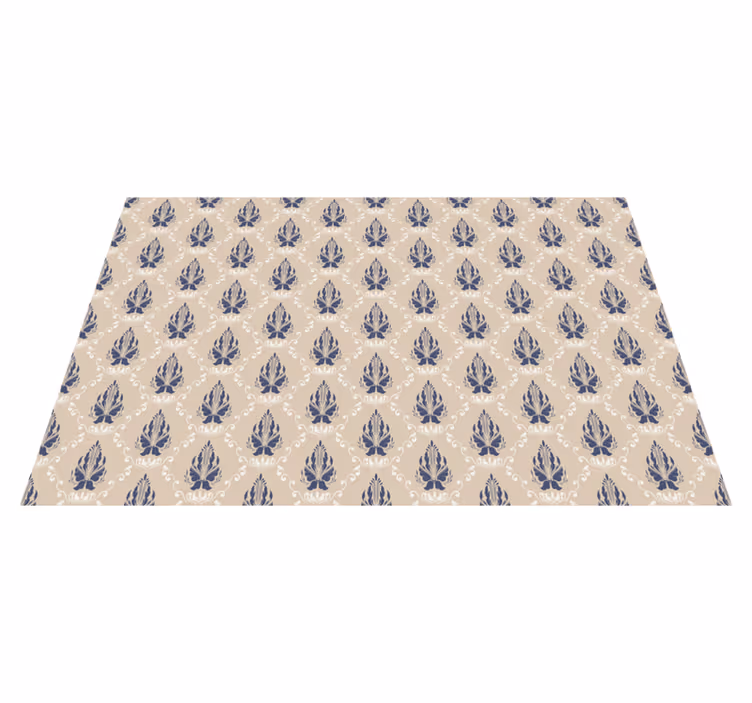 Narin çiçek motifleri oturma odası pvc halı - TenStickers