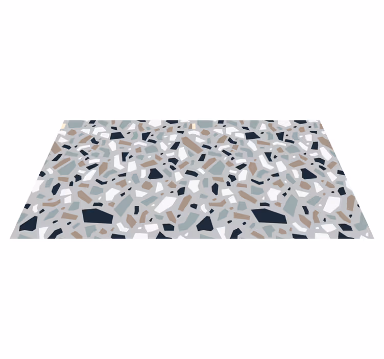 Nötr renkler terrazzo desen doku halı - TenStickers