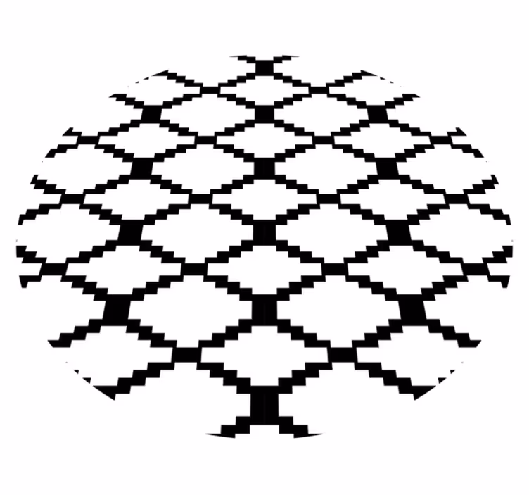 Siyah geometrik elmas giriş holü fayans - TenStickers