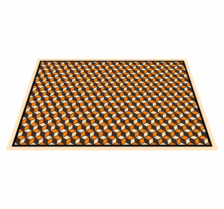 Canlı altıgen şekiller geometrik pvc halı - TenStickers