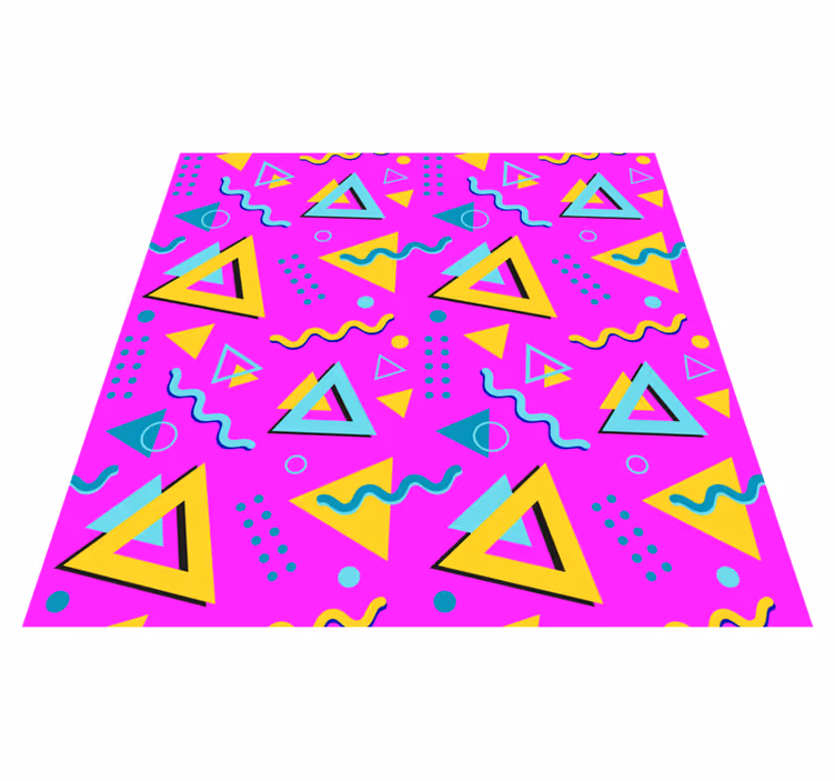 1980'ler memphis deseni geometrik pvc halı - TenStickers