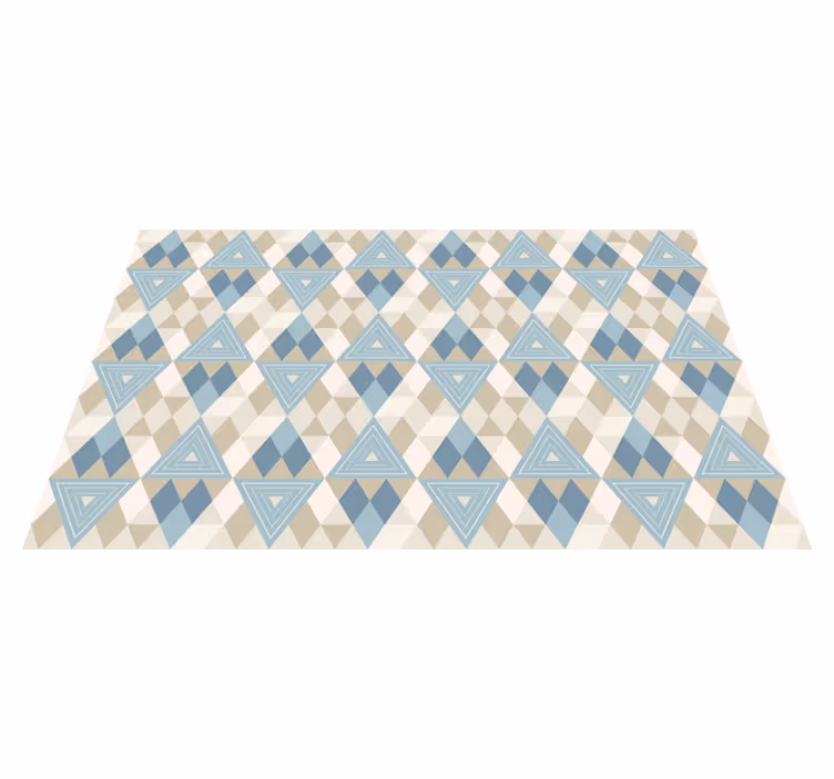 Geometrik pvc halı Üçgenler ve elmaslar - TenStickers