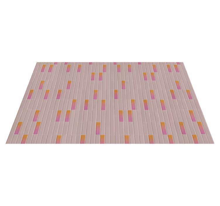 Pembe degrade bloklar fayans efekti pvc halı - TenStickers