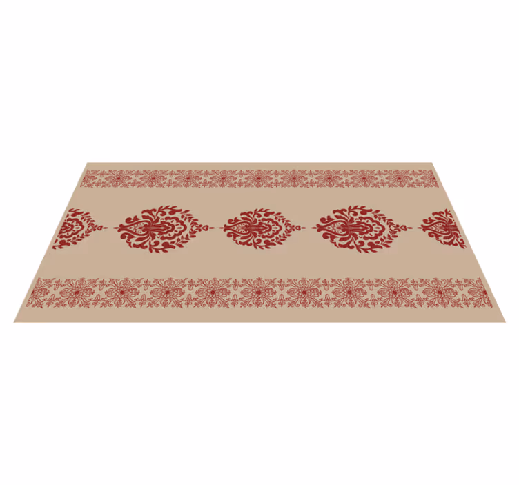 Dekoratif çiçek motifi modern pvc halı - TenStickers